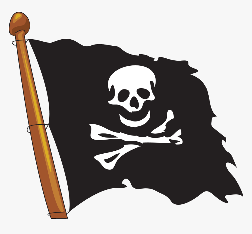 Piracy Jolly Roger - Pirate Treasure Vector Png, Transparent Png, Free Download