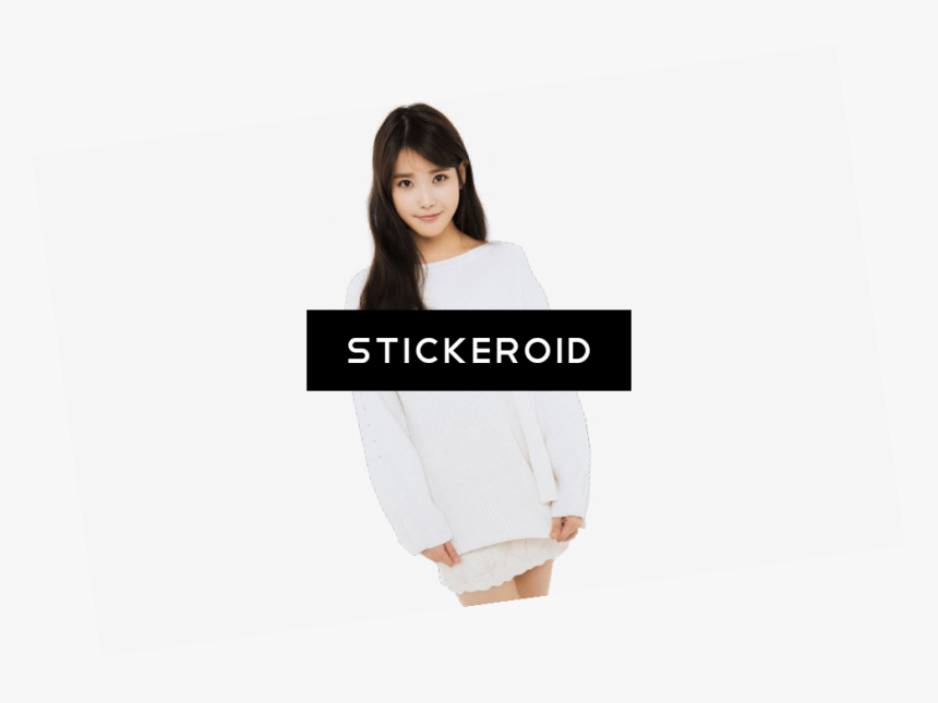 Iu White Sweater , Png Download - Girl, Transparent Png, Free Download