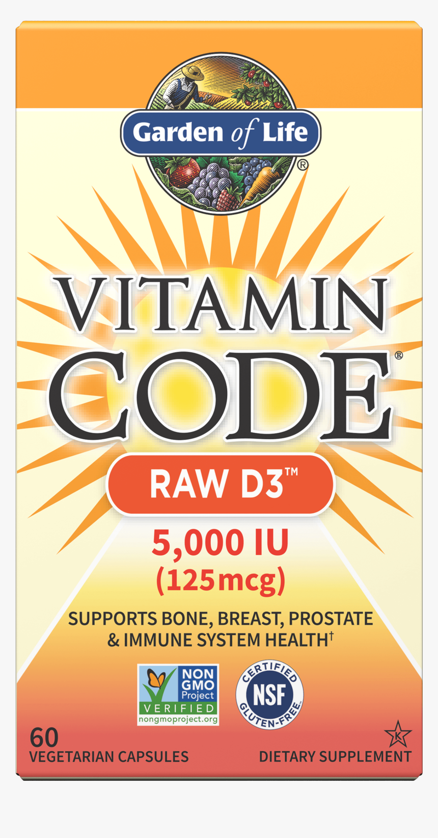Vitamin Code Raw D3 5,000 Iu - Garden Of Life Vitamin Code Women, HD Png Download, Free Download