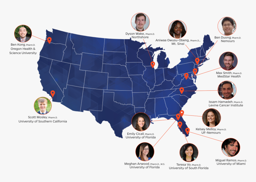 Map Of Where Fellows Have Gone Onto Work - Language Regions Of Us, HD Png Download, Free Download