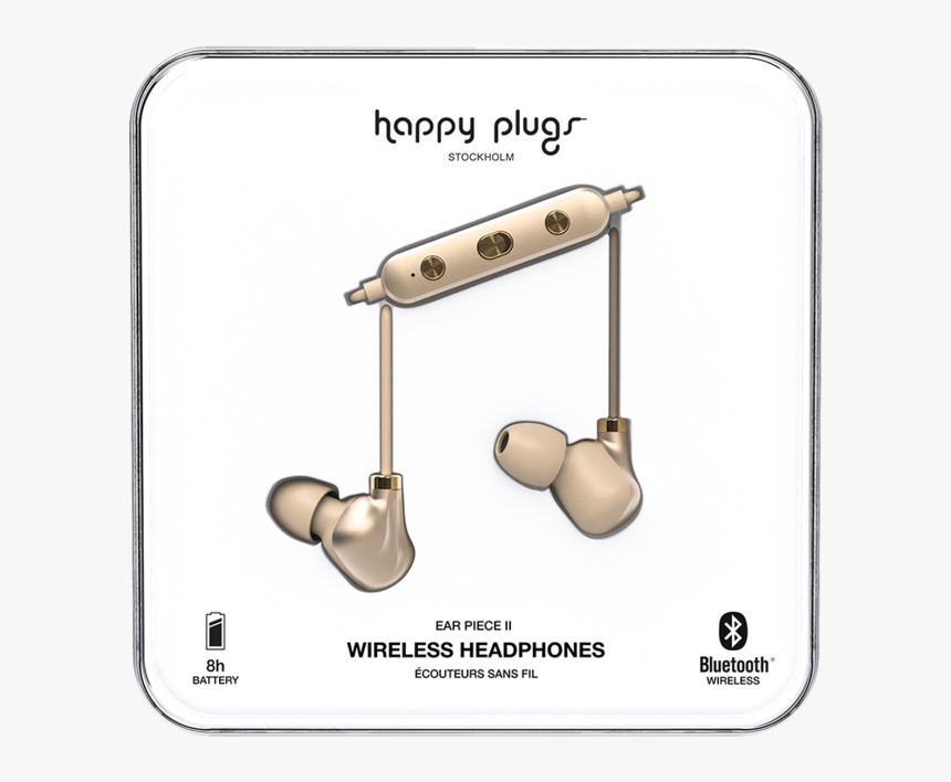 Ear Piece Ii Wireless Matte Gold - Happy Plugs Earbud Ear Piece Ii Mat Gold, HD Png Download, Free Download