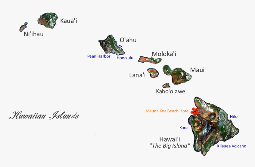 Hawaiian Islands Black And White, HD Png Download, Free Download