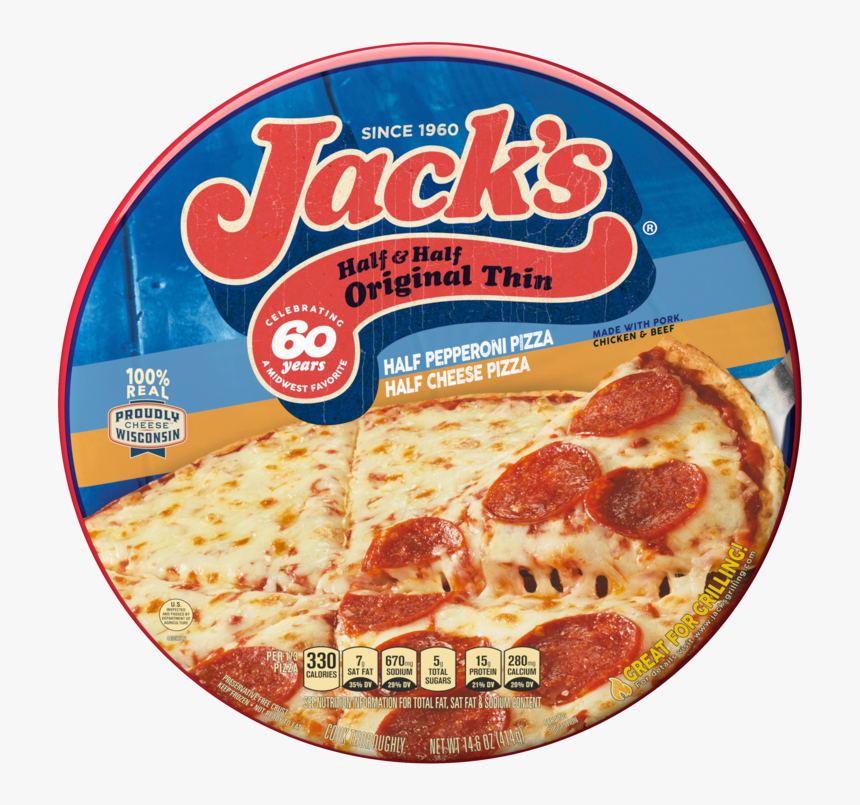 Jack"s Half & Half Original Thin Crust Pepperoni & - Jack's Frozen Pizza Cheese, HD Png Download, Free Download