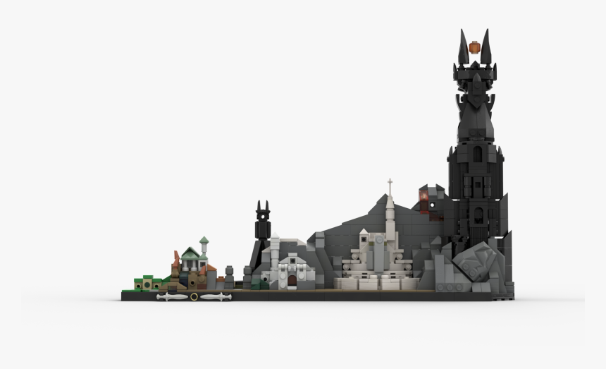 Lego Lotr Skyline Model - Lord Of The Rings Skyline, HD Png Download, Free Download