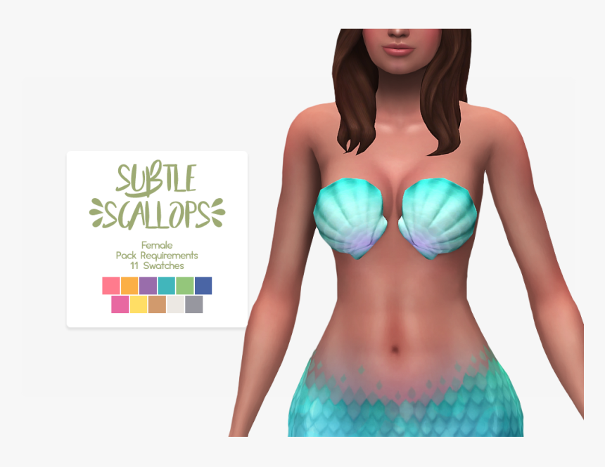 Sims 4 Mermaid Top Cc, HD Png Download, Free Download