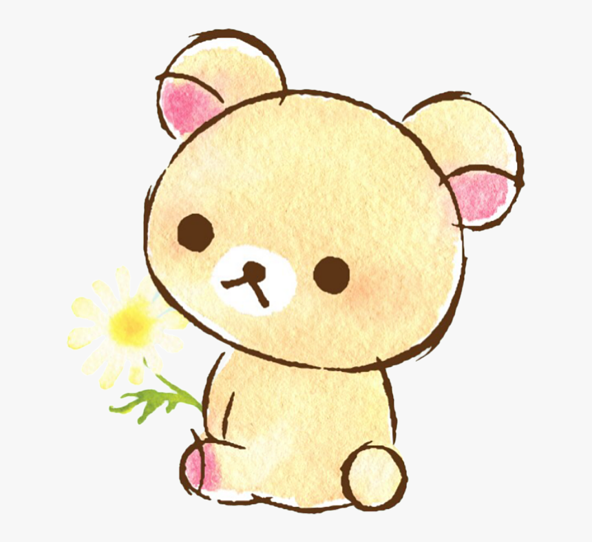 Flower Rilakkuma Spring Sanrio Cute Colorful Handpainte - Rilakkuma Flower, HD Png Download, Free Download