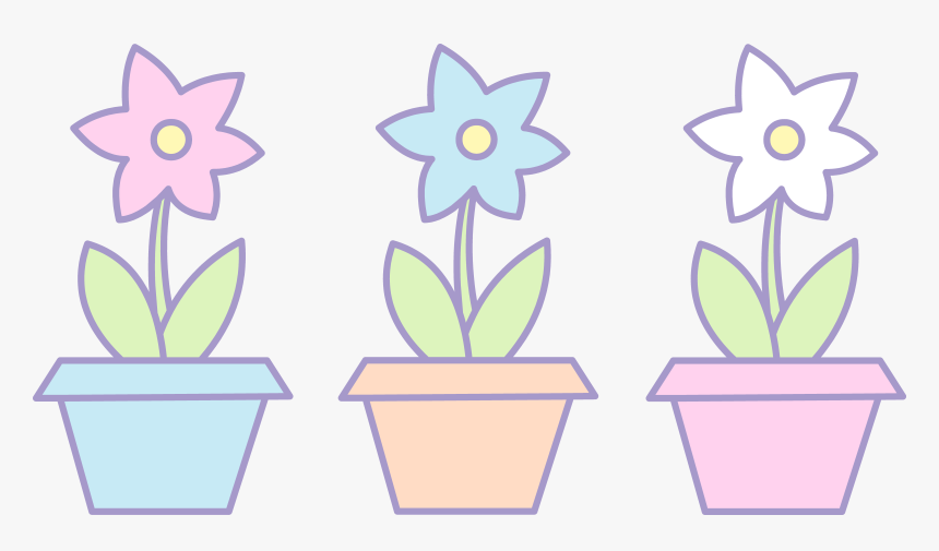 Flowerpots Clipart Different Flower - Flowering Pot Design Clip Art, HD Png Download, Free Download