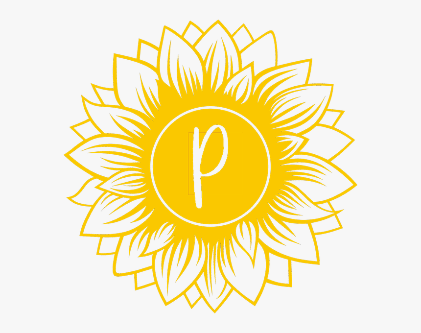 Monogram Vinyl Sunflower Svg, HD Png Download, Free Download