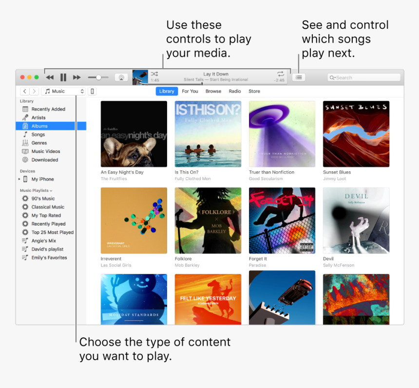 The Itunes Library Main Window - Itunes Mac, HD Png Download, Free Download