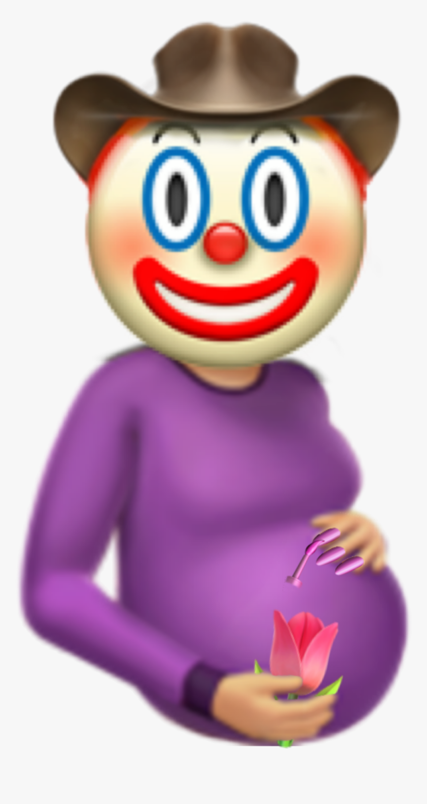 Tiktok Addiction Said Hiii 
clown Check, Girls
i Think - Pregnant Emoji Lightkin, HD Png Download, Free Download