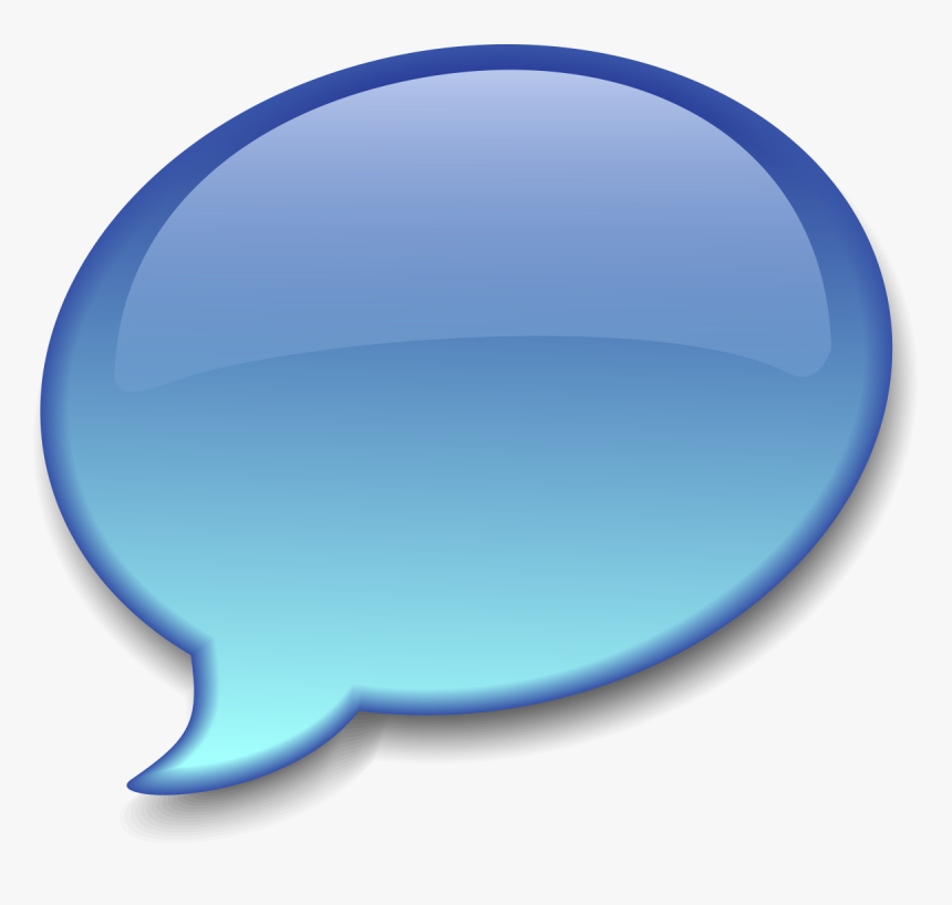 Blue Speech Bubble Clipart, HD Png Download, Free Download