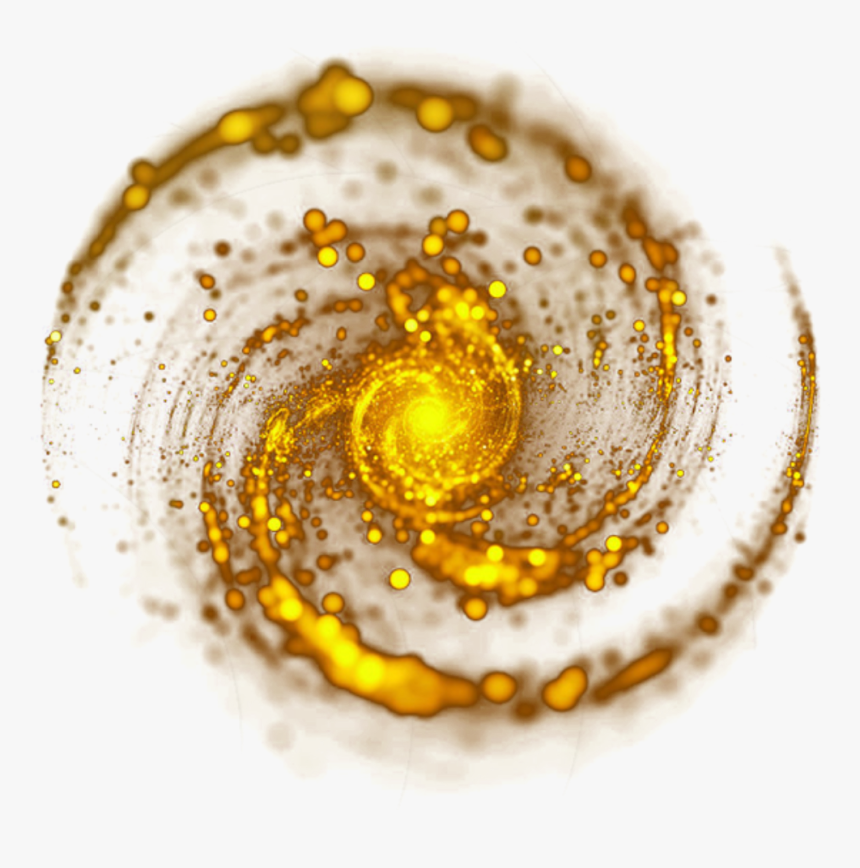 Art Effects Swirl Glitter Gold Stickers - Golden Halo Light, HD Png Download, Free Download