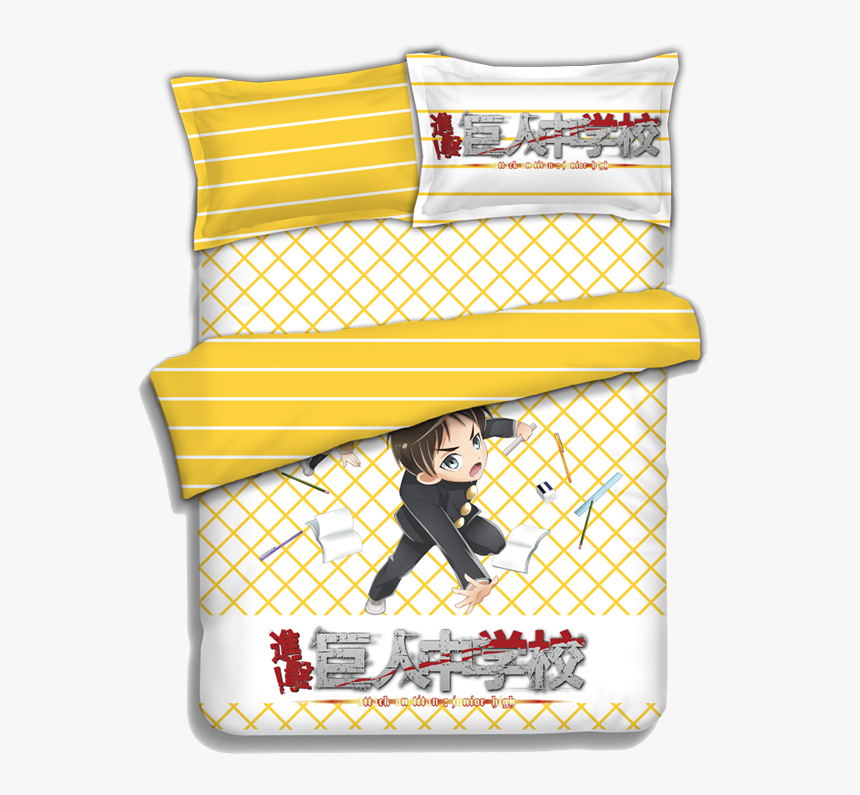 Japanese Anime Attack On Titan Eren Jaeger Bed Sheets - Bed Sheet, HD Png Download, Free Download