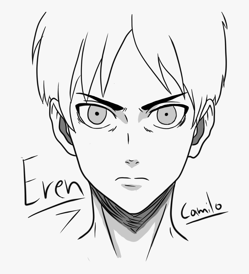 Eren Drawing Bad - Dibujos De Eren Jaeger, HD Png Download, Free Download