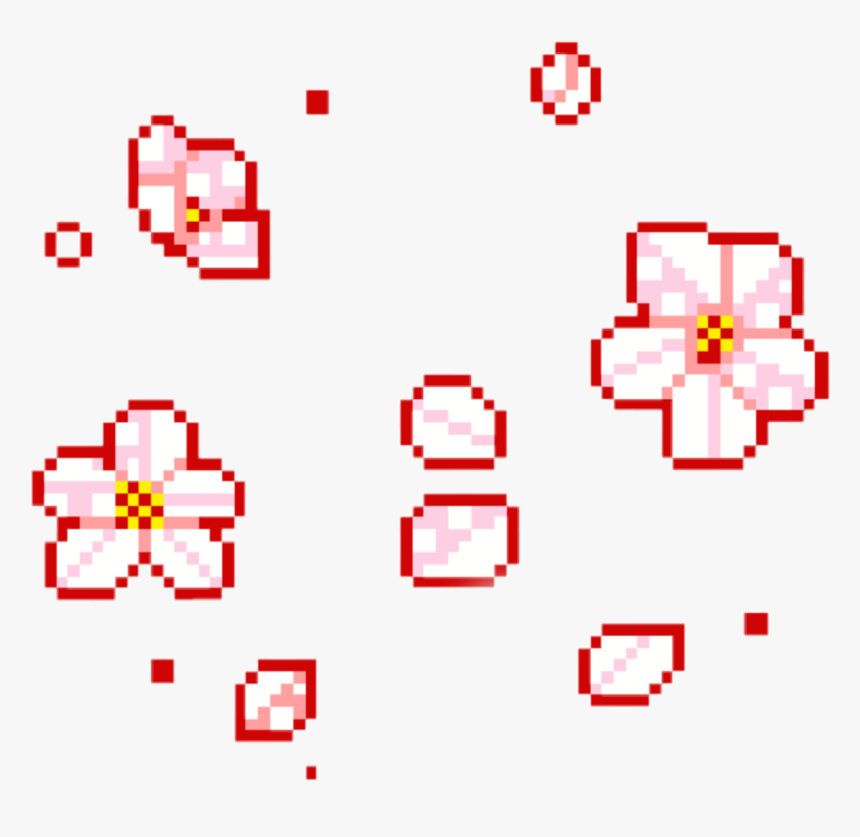 #blossom #flower #flowers #pixel #tumblr - Cherry Blossom Pixel Art, HD Png Download, Free Download