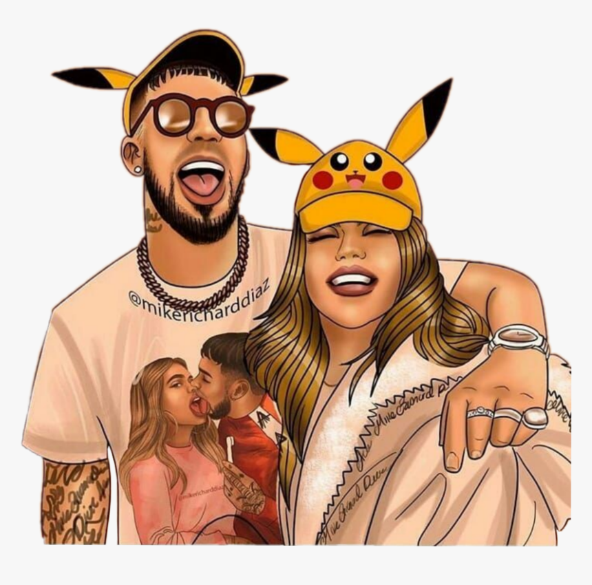 #anuel #anuel 2blea #anuelaa #anuel2blea #anuel Aa - Anuel Aa Karol G Cartoon, HD Png Download, Free Download