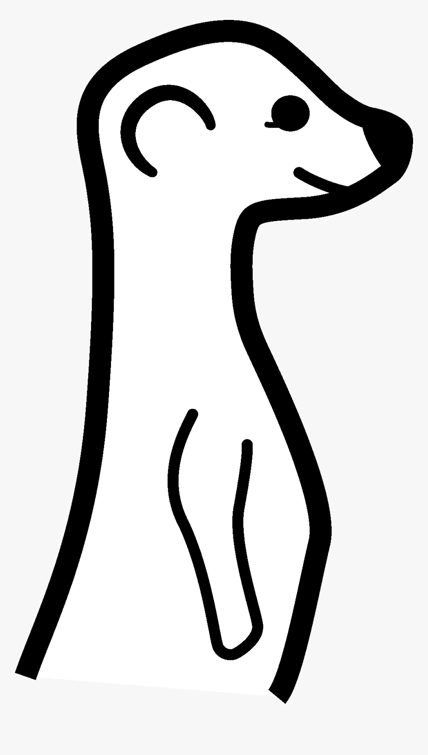 Meerkat Logo Png - Erdmännchen Schwarz Weiß Zeichnung, Transparent Png, Free Download