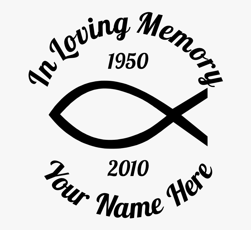 In Loving Memory Ichthus Fish Sticker, HD Png Download, Free Download