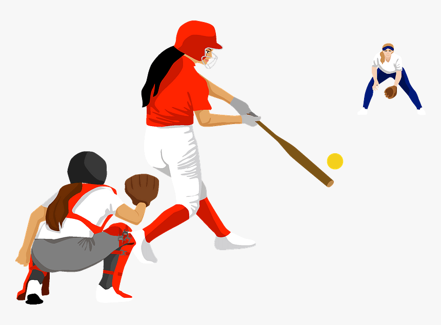 Softball Clipart - Softball Player Clipart, HD Png Download - kindpng.