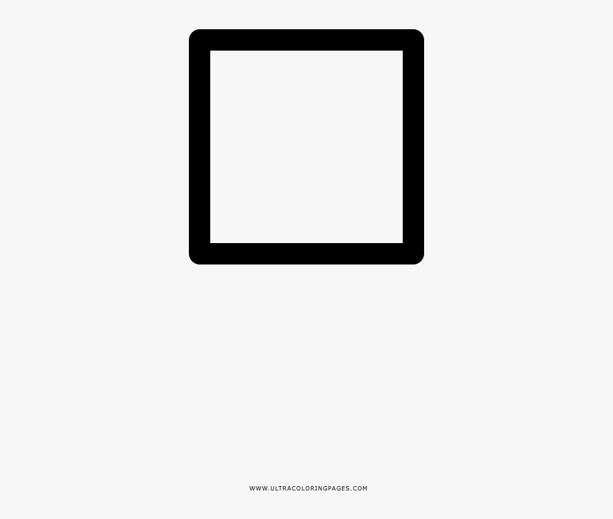 Square Coloring Page - Display Device, HD Png Download, Free Download