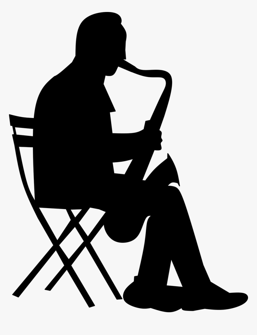 Silhouette Saxophoniste, HD Png Download, Free Download