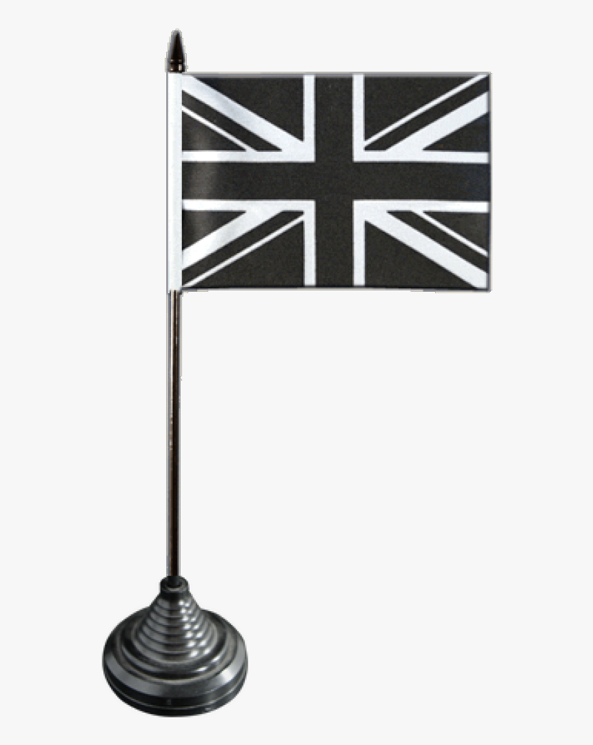 Great Britain Union Jack Black Table Flag - Country Map Flag Of England, HD Png Download, Free Download