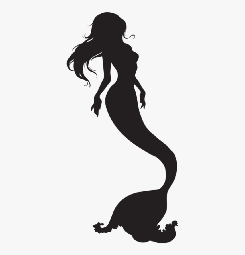 Mermaid Silhouette Transparent Background, HD Png Download, Free Download