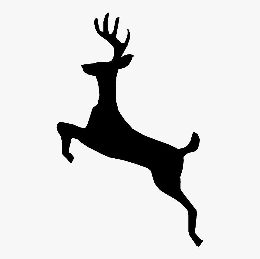 Reindeer Personalization Antler Silhouette Clip Art - Deer Clip Art, HD Png Download, Free Download