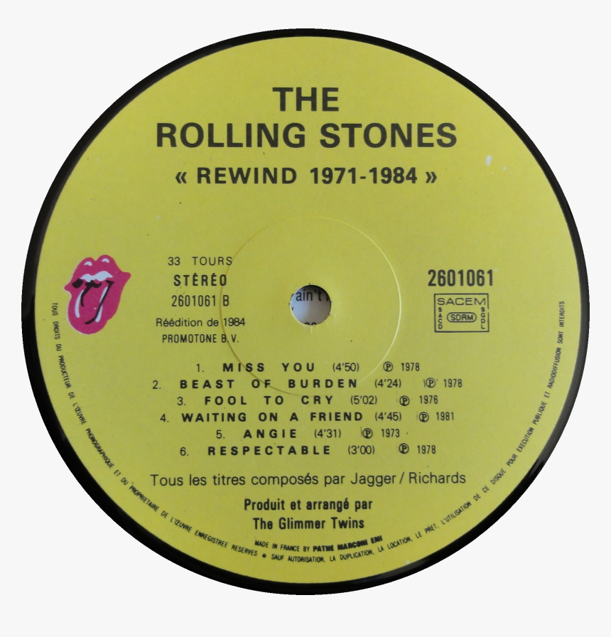 Rolling Stones Transparent 45 Records, HD Png Download, Free Download