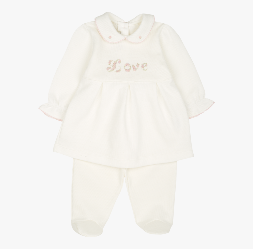 Cotton Baby Doll Top And Leggings Set With Love Motif - Sweater, HD Png Download, Free Download
