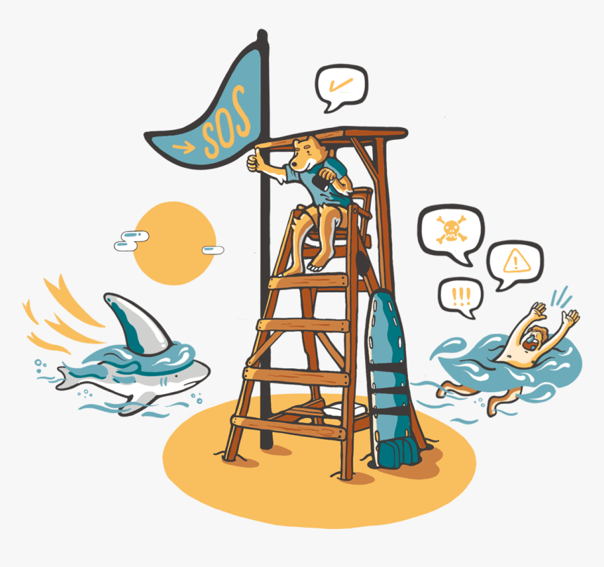 Work As A Lifeguard In Australia - Cartoon, HD Png Download, Free Download