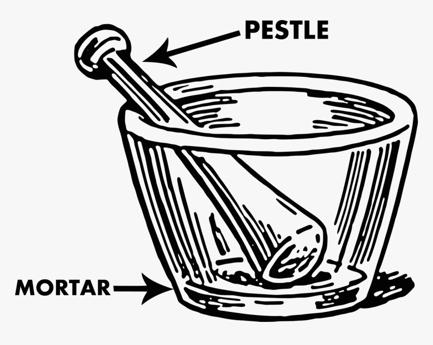 Laboratory Mortar And Pestle Drawing, HD Png Download, Free Download