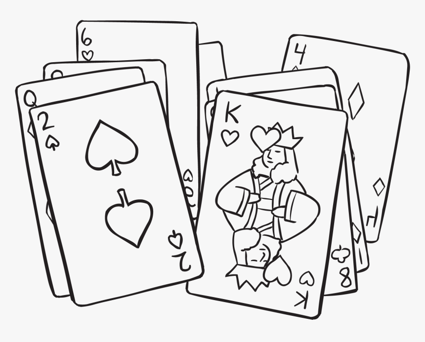 Series Of Playing Cards As Used With Card Talk - Line Art, HD Png Download, Free Download