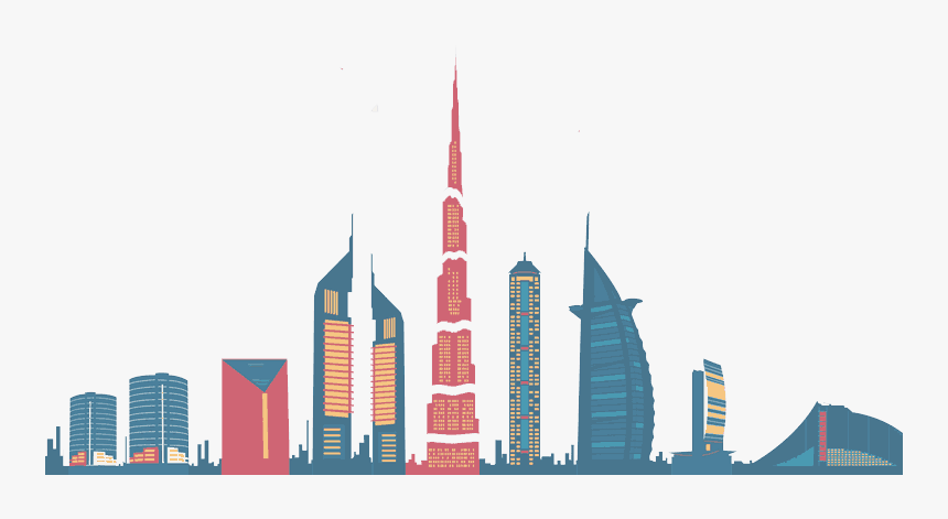 Picture Of Dubai Skyline - Skyline Dubai Png, Transparent Png, Free Download