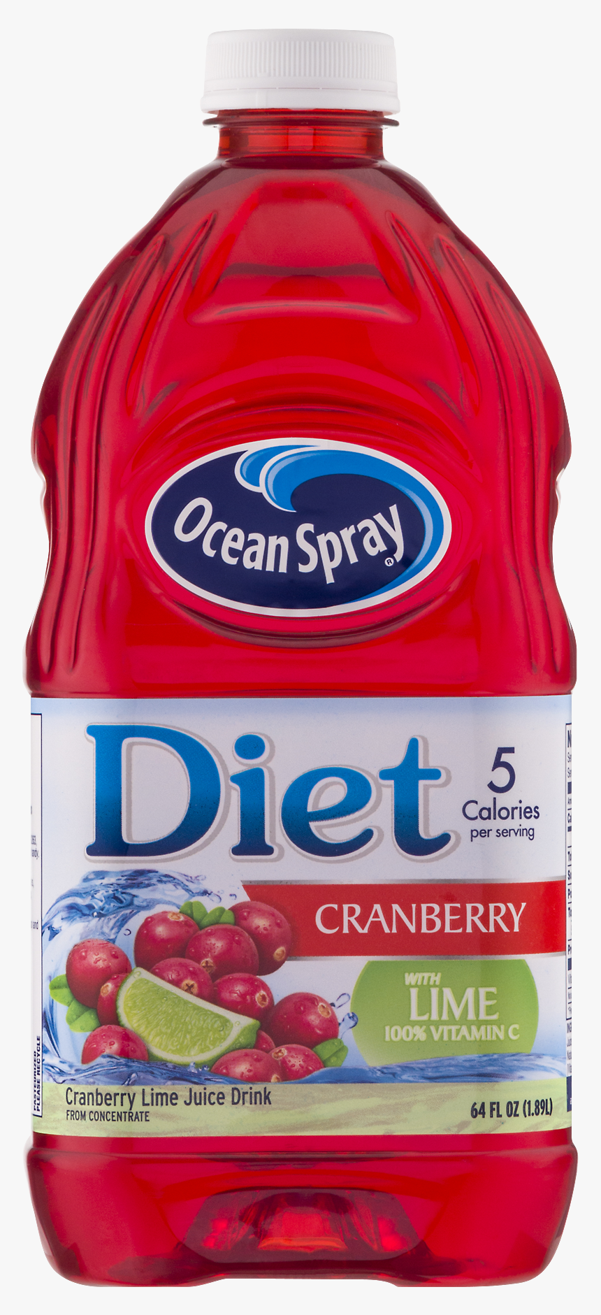 Ocean Spray Diet Cranberry With Lime Juice Drink, - 0 Calorie Cranberry Juice, HD Png Download, Free Download