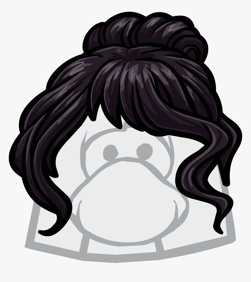 Club Penguin Rewritten Wiki - Hair Clip Art Pony Tail, HD Png Download, Free Download