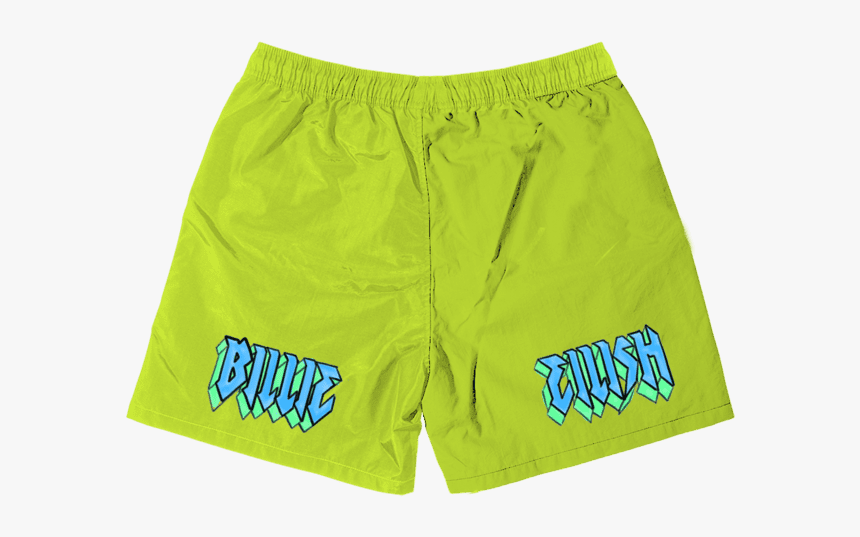 Billie Eilish Flames Shorts - Billie Eilish Lime Green Shorts, HD Png Download, Free Download