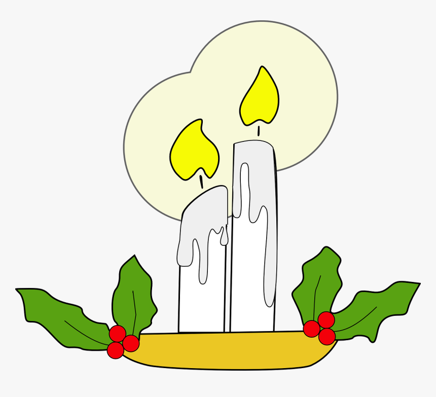 Christmas Candles Clip Art, HD Png Download, Free Download