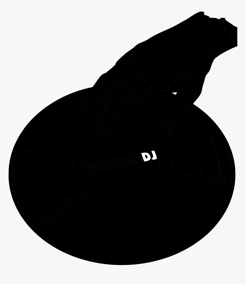 Virtual Dj Logo Black And White - Circle, HD Png Download, Free Download