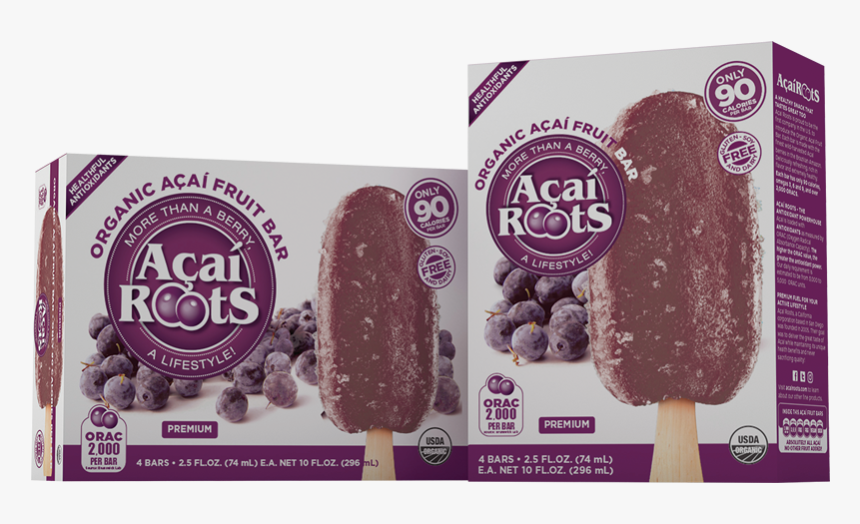 Organic Acai Fruit Bar - Ice Cream Bar, HD Png Download, Free Download