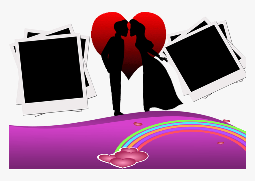 Molduras Para Fotos Namorados Gratis Photoshop Online - Valentine's Day, HD Png Download, Free Download