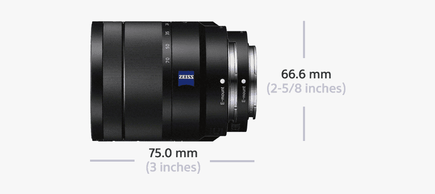 Aps C Vario Tessar T* E Mount 16 70mm F4 Zeiss Oss - Camera Lens, HD Png Download, Free Download