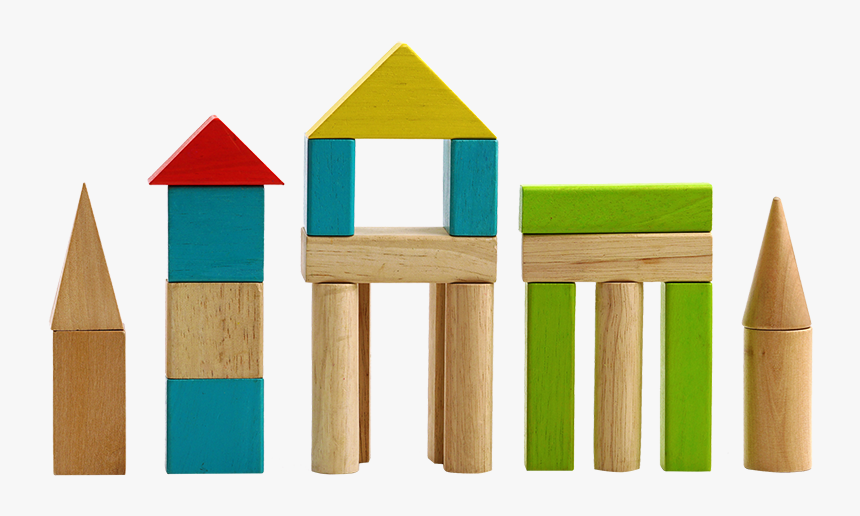 50-piece Wooden Blocks - Bloques Madera De Niños, HD Png Download, Free Download