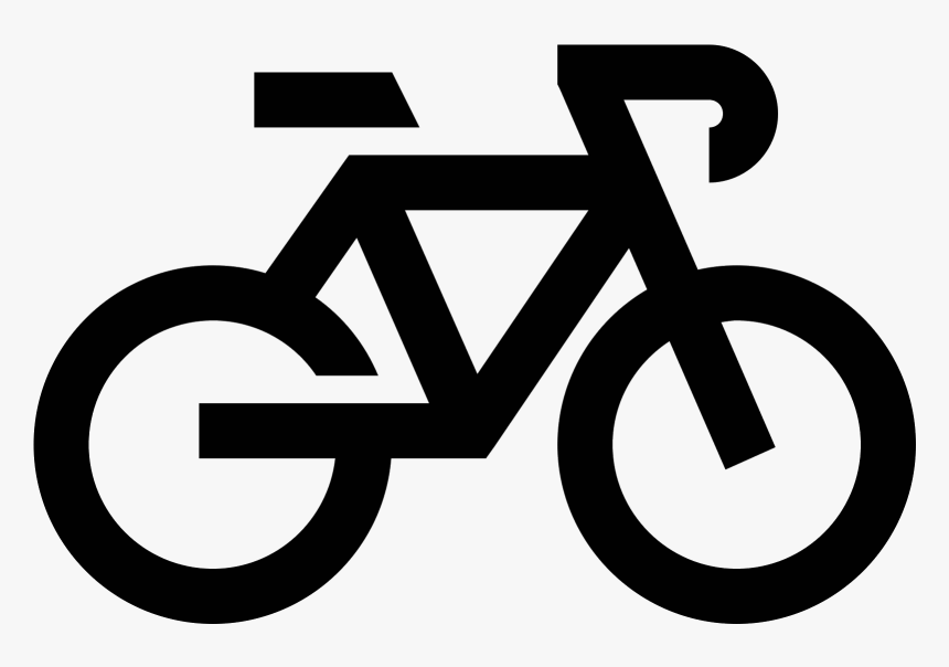 This Is A Black And White Outline Of A Bicycle - Bicycle, HD Png Download, Free Download