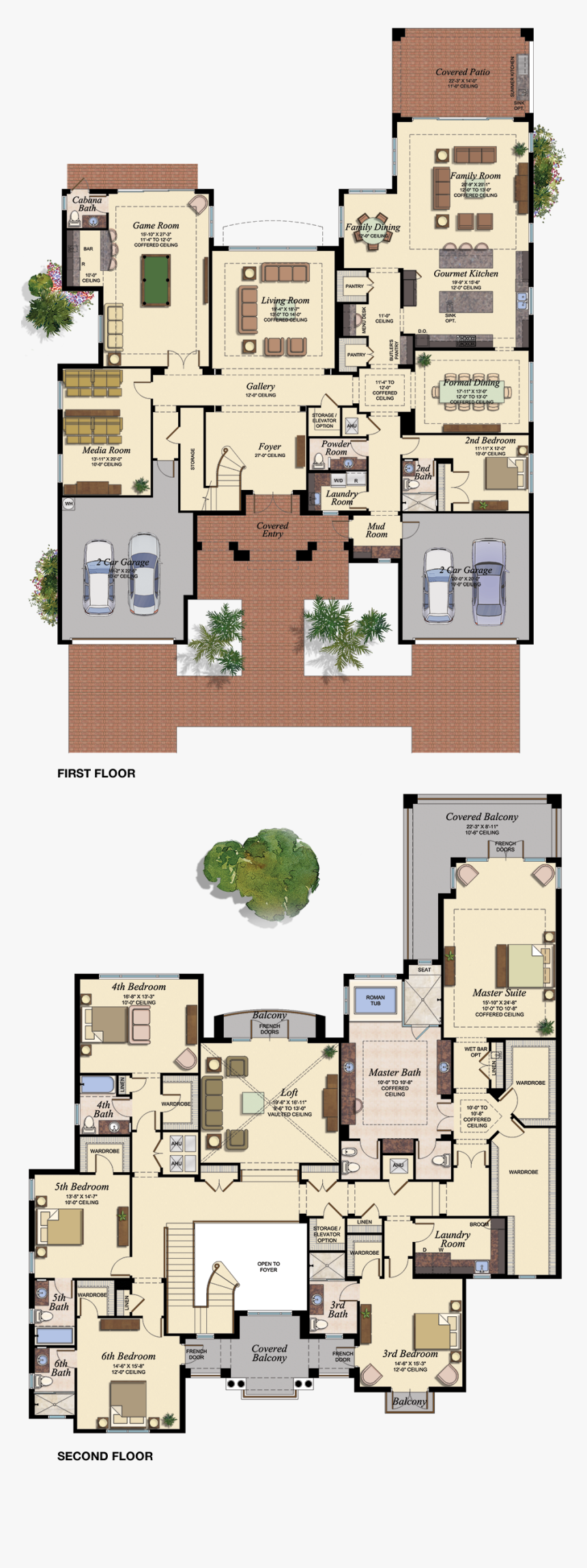 Two Story 8 Bedroom House Floor Plans, HD Png Download, Free Download