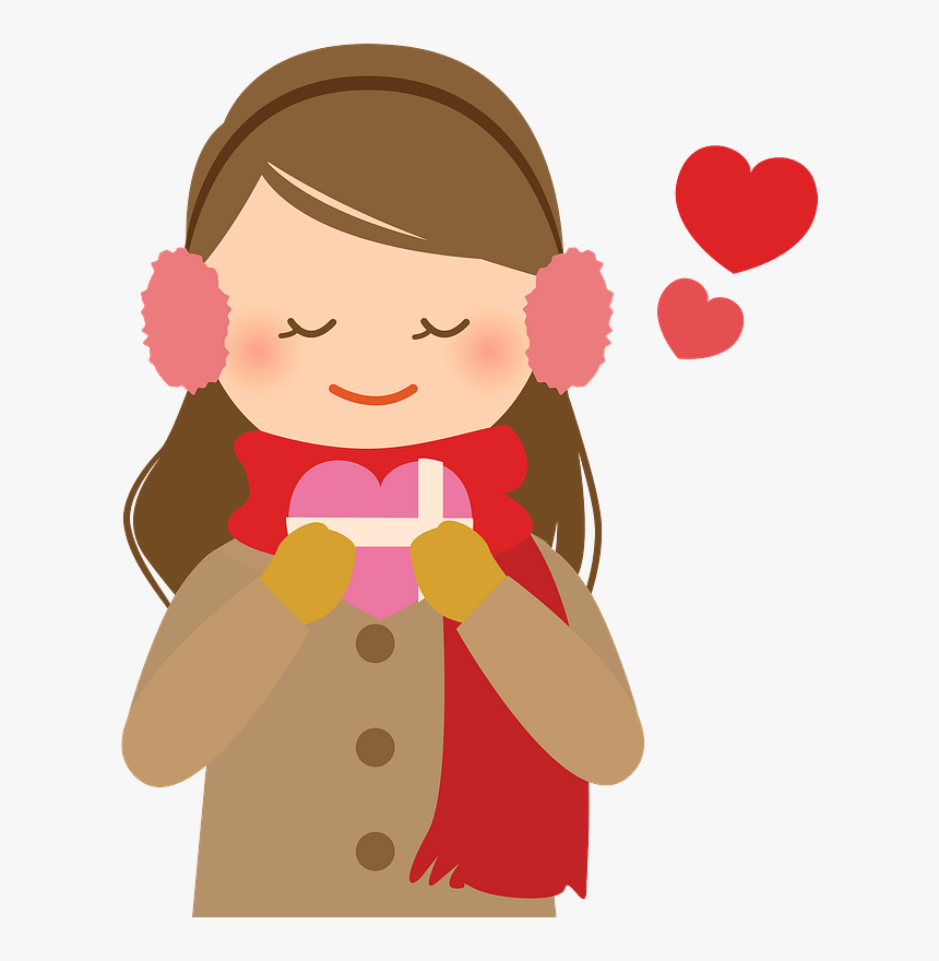 Valentine"s Day Woman Gift Clipart - 伝える イラスト, HD Png Download, Free Download