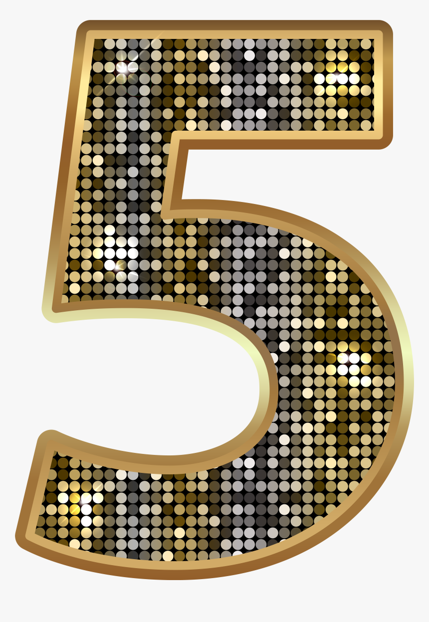 Gold Number 5 Clipart Png, Transparent Png, Free Download