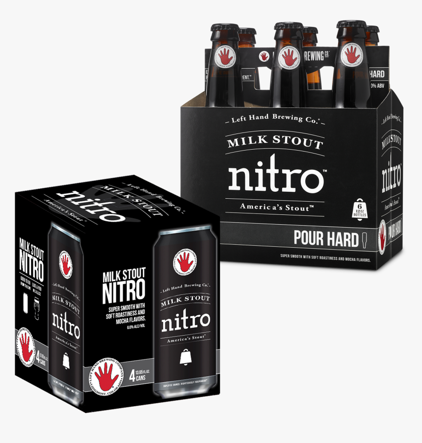 Transparent Pouring Milk Png - Left Hand Milk Stout Nitro Bottles, Png Download, Free Download