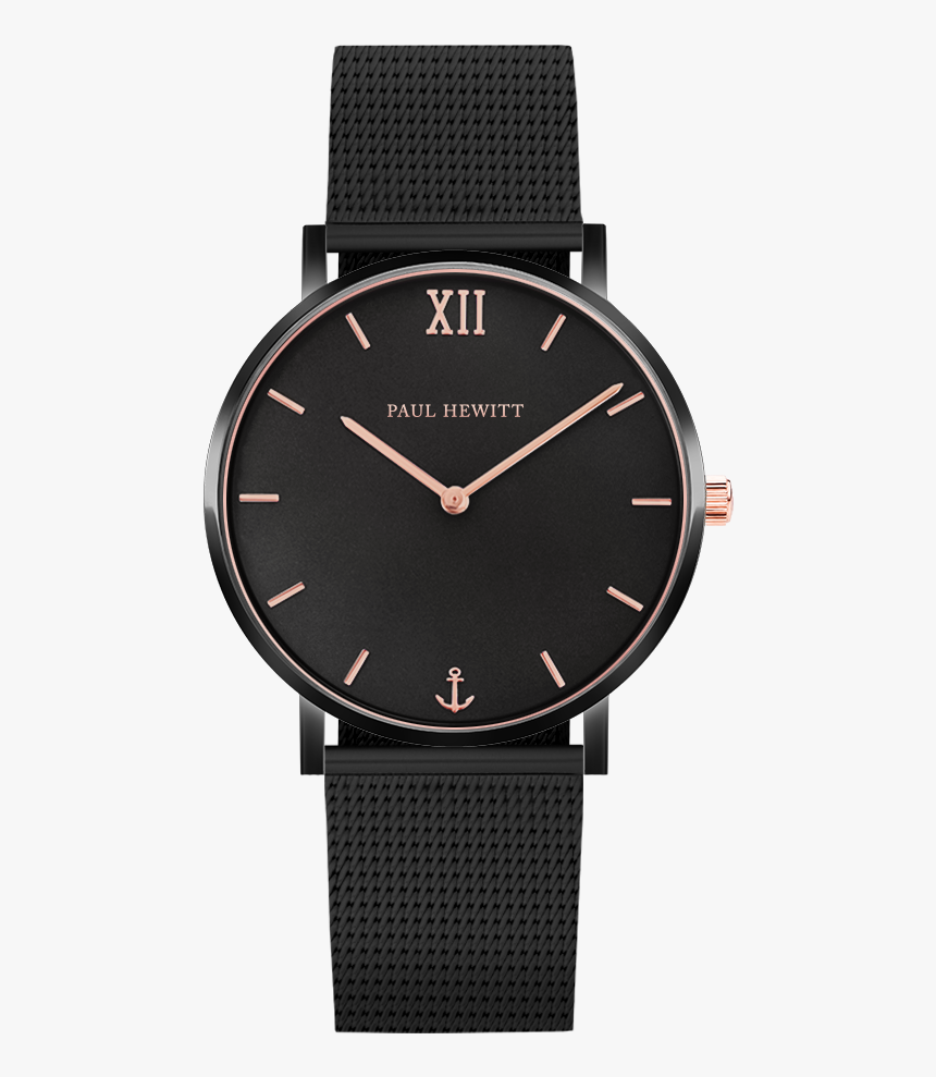 Daniel Wellington Black Leather Watch, HD Png Download, Free Download