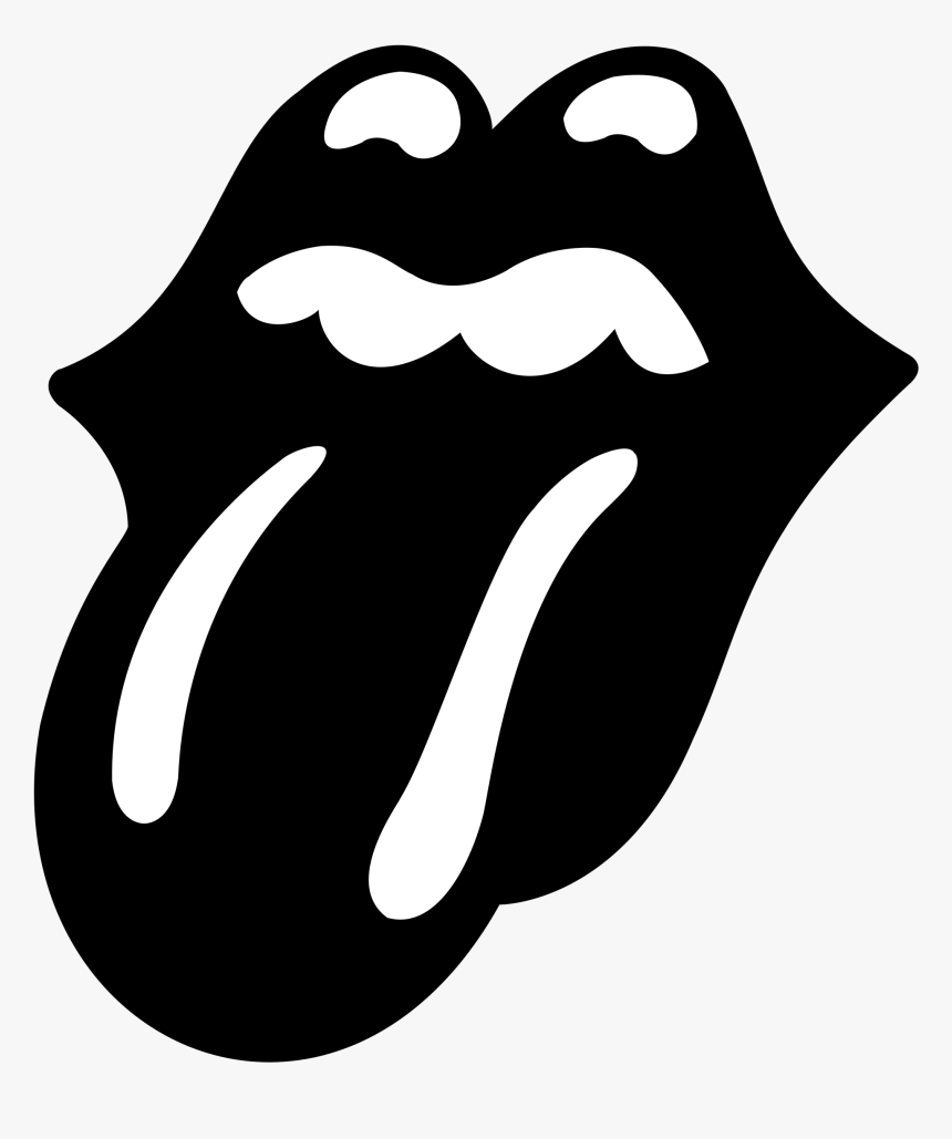 The Rolling Stones Tongue Logo Png Transparent - Rolling Stones Logo Black And White, Png Download, Free Download